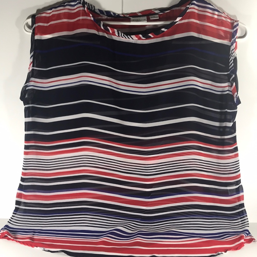 Liz Claiborne Blouse Stripped 2X